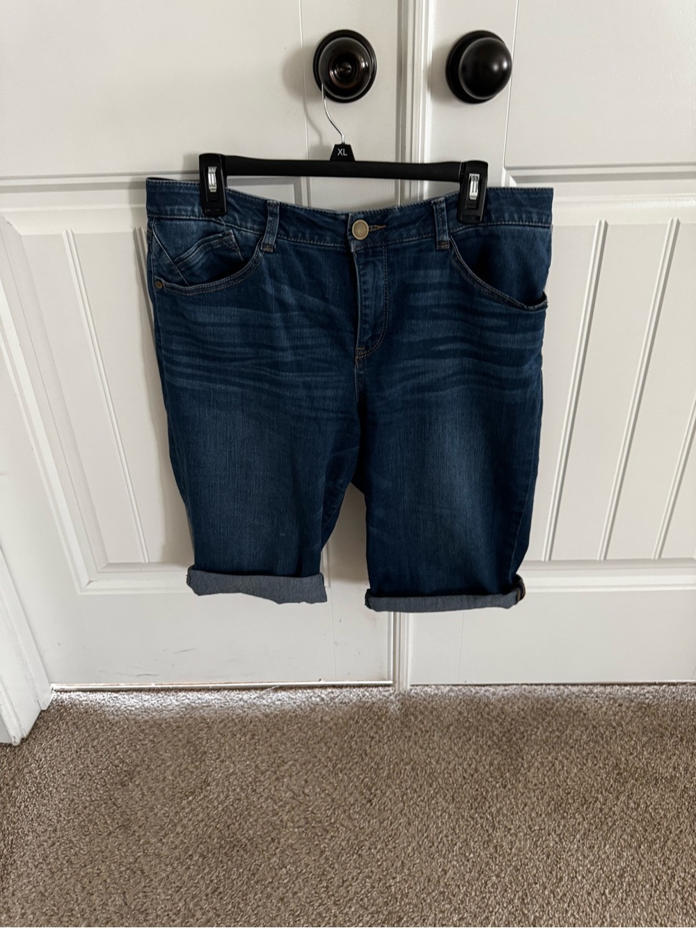 Wit & Wisdom Dark Blue Relaxed Denim Shorts